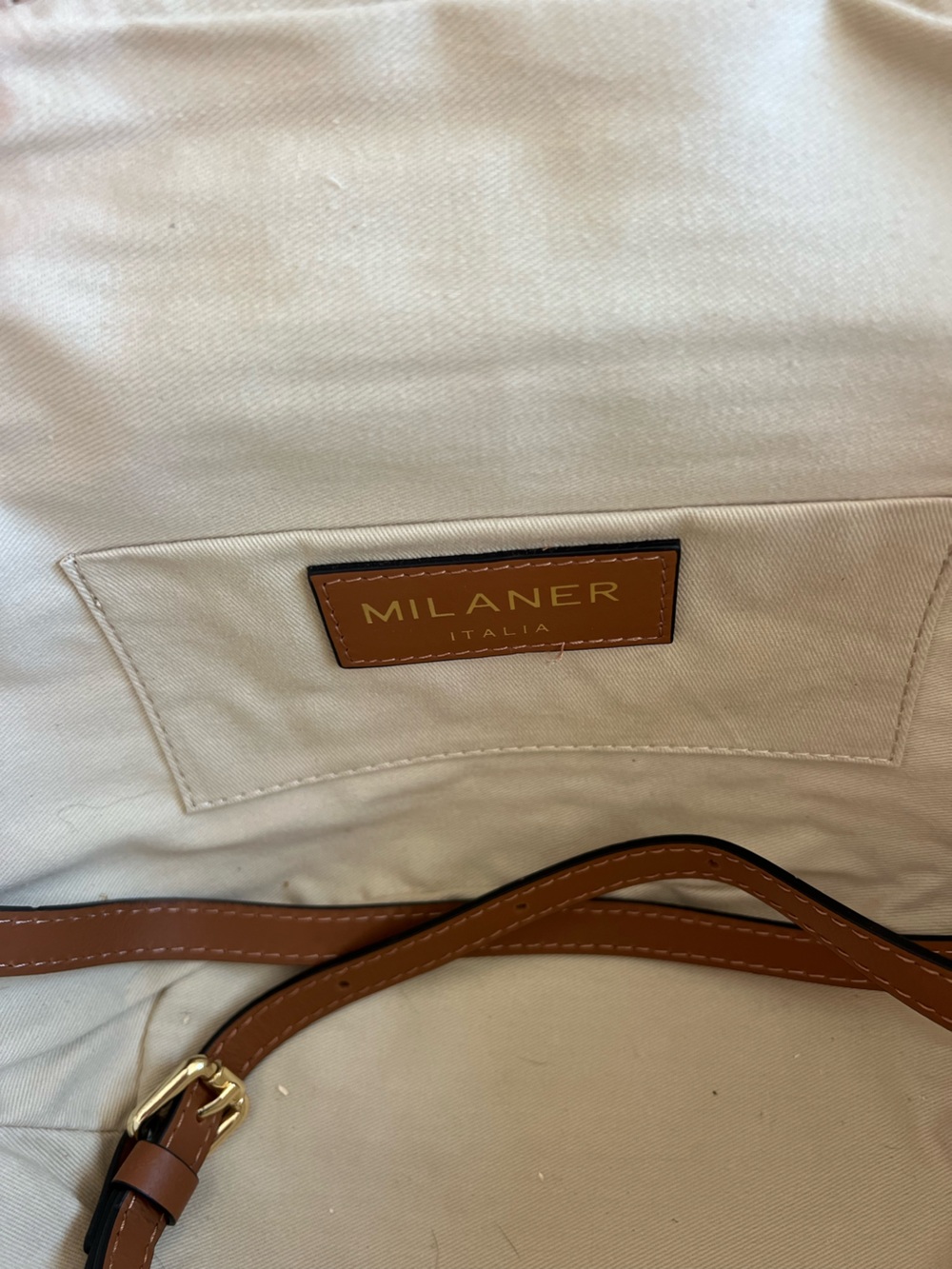 Milaner Woven Straw Tote with Leather Trim - Picture 6 of 7